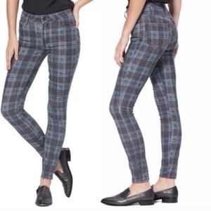 PAIGE Hoxton Plaid Ankle Skinny Jeans Size 27